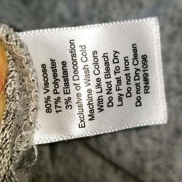 Gymnast Embroidered Gray Sweater Adult XS/Big Girl XL - Picture 3 of 4